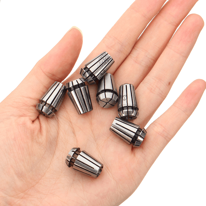 7Pcs ER11 1-7Mm Spring Collets with ER11A 5Mm Motor Shaft Holder Extension Rod - MRSLM