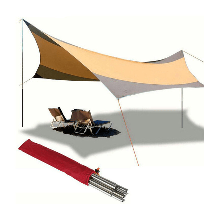 FLYTOP 5-8 People anti UV Sun Shelter Set Beach Tent Waterproof Umbrella Awnings Tent Outdoor Camping Fishing Hiking - MRSLM