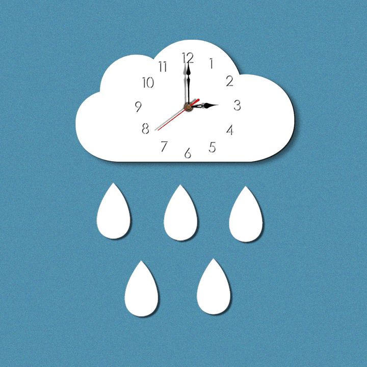 Cloud Wall Clock Home Cartoon Living Room Creative Wall Clock - MRSLM