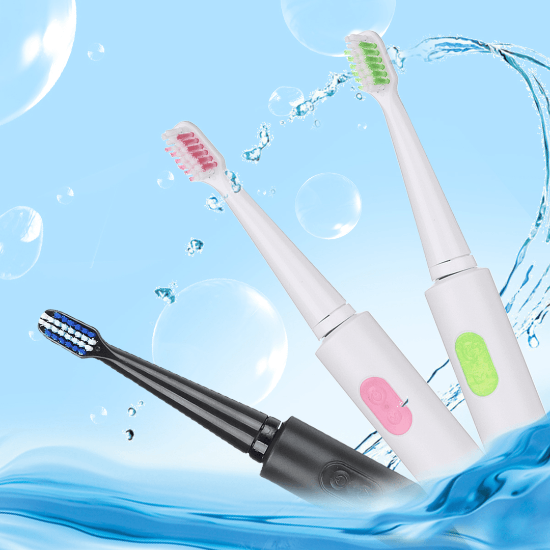 Travel Rechargeable Ultrasonic Electric Toothbrush Waterproof 3 Cleaning Mode Teeth Clean+ 4 Heads - MRSLM