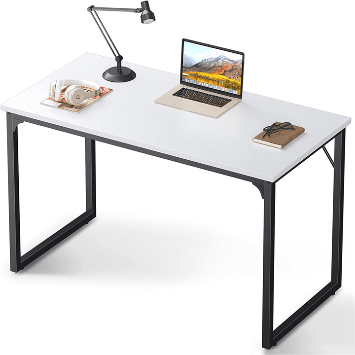 Coleshome 47 Inch Computer Desk Modern Design with Stability Easy to Assemble Metal Legs Adjustable Leg Pads for Home Office Study Student Writing - MRSLM