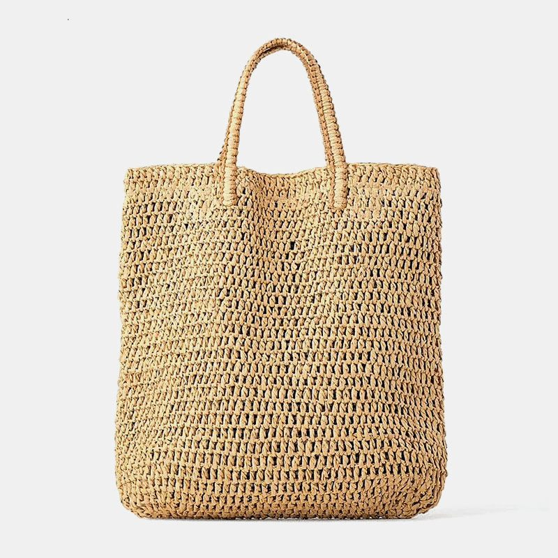 Women Travel Summer Beach Large Capacity Straw Handbag Tote Bag - MRSLM