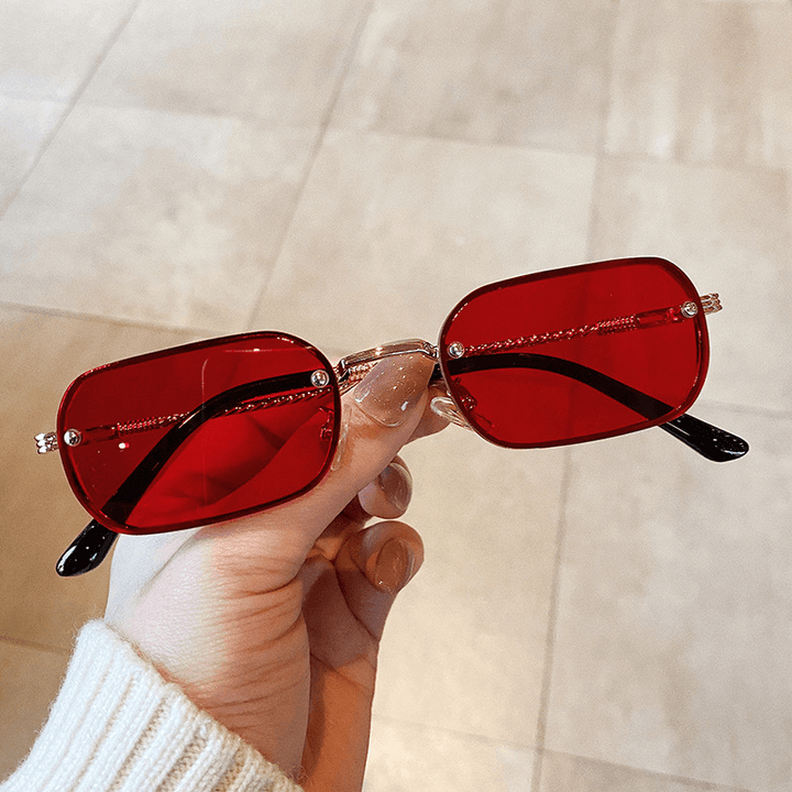 Trendy Small Frame Sunglasses Women'S Square Sunglasses Colorful - MRSLM