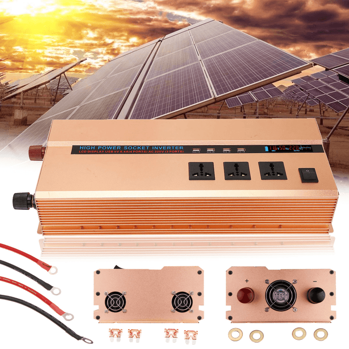 8000W Peak 3000W Modified Sine Wave Power Inverter 12V/24V to 220V 12V to 110V DC to AC Converter - MRSLM