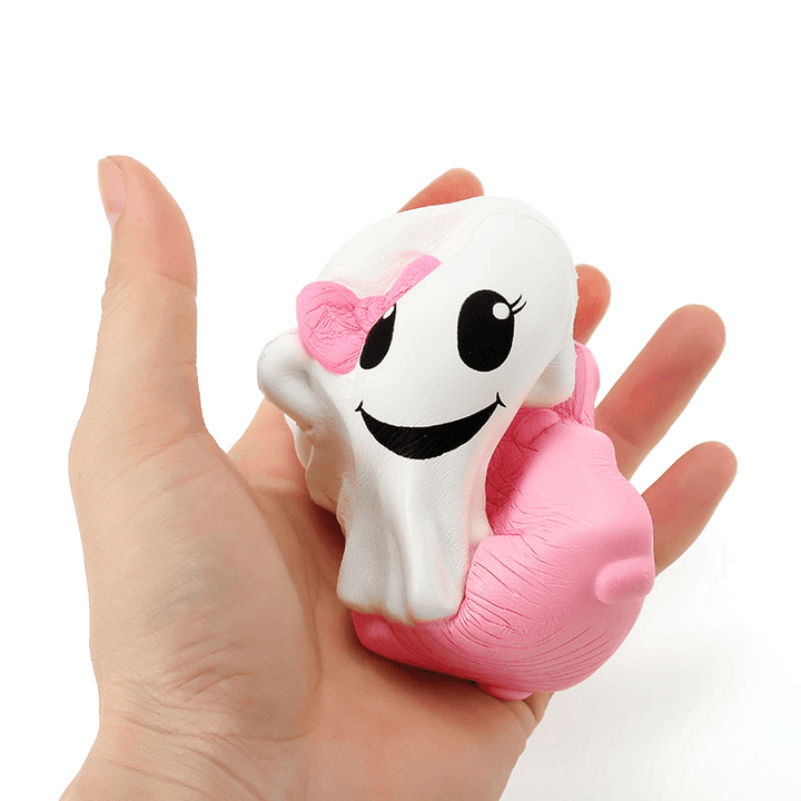 Connie Squishy Ghost Cake Humbo 12Cm Slow Rising with Packaging Halloween Decor Collection Gift Toy - MRSLM