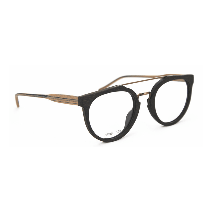 Classic Wood Grain Eyeglass Frame - MRSLM