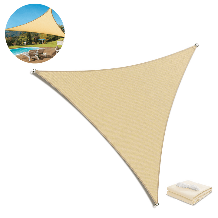 Triangle Sun Shade 95% UV Resistant Waterproof Breathable Folding Canopy Outdoor Patio Beach Camping Travel - MRSLM