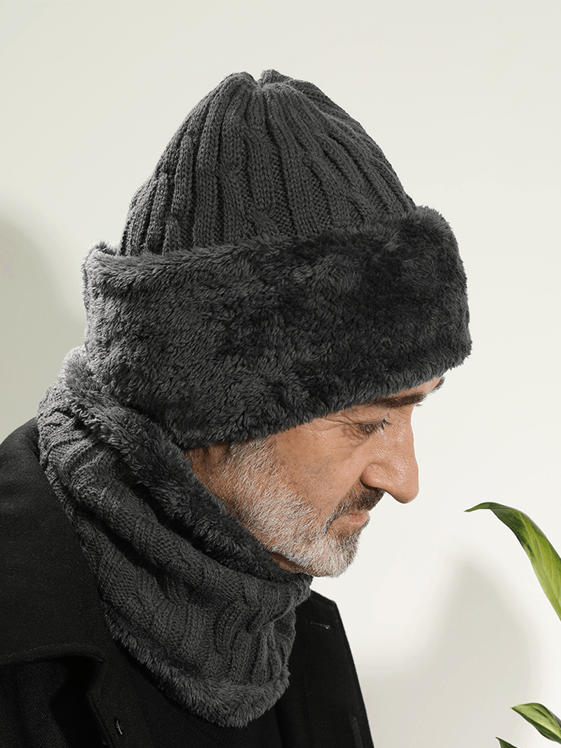 Woolen Hats for Middle-Aged and Elderly Men in Winter Thicken Men'S Knitted Hats for the Elderly - MRSLM