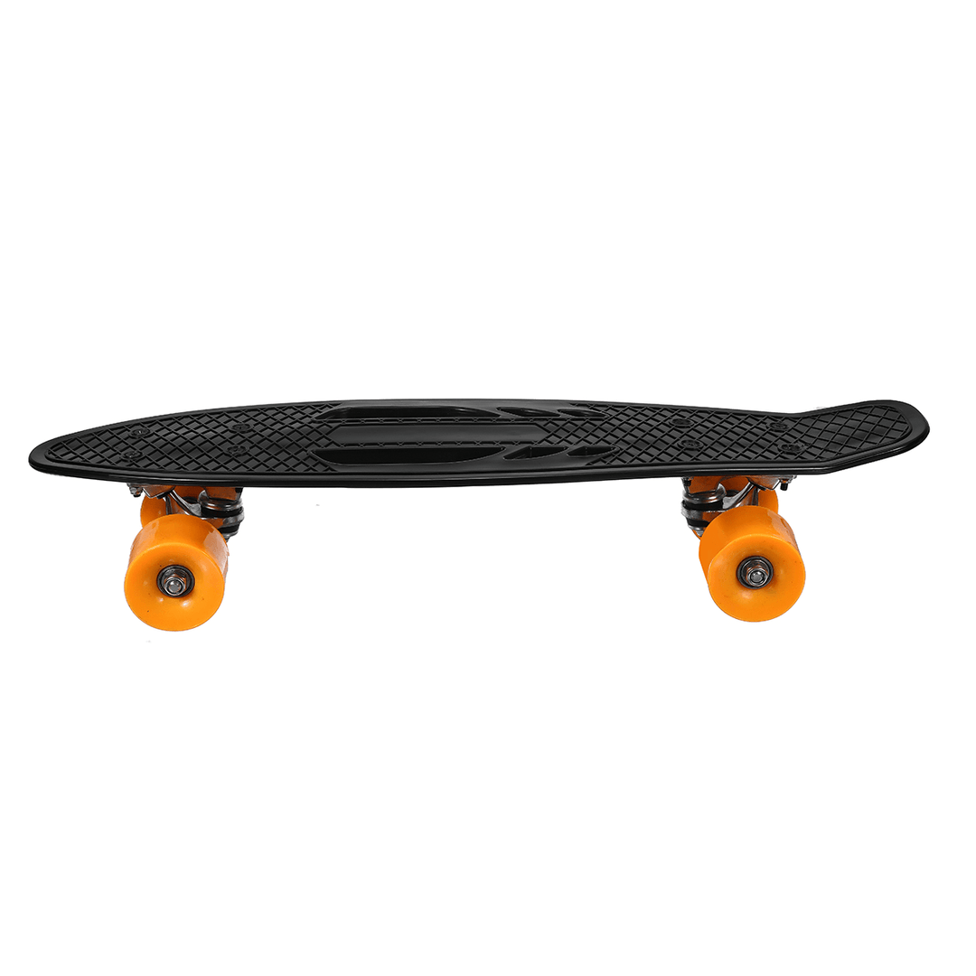 22Inch Unisex Children Adults Skateboards Hollow Design Skate Board Deck Strong Pulley Wheel High Elastic Shock Absorption PU Longboard - MRSLM