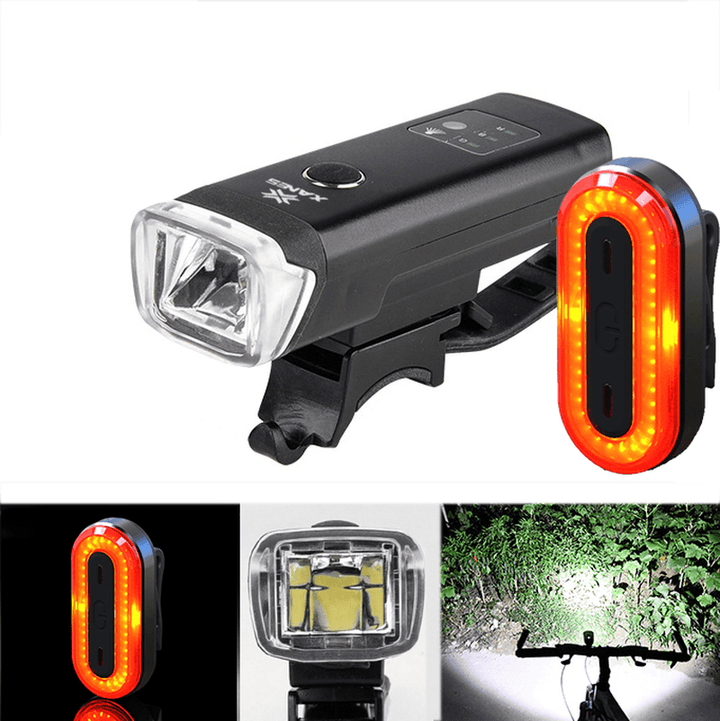 XANES SFL03 600LM XPG LED Smart Induction Bicycle Light STL03 100LM IPX8 Memory Mode Bicycle Taillight Set - MRSLM