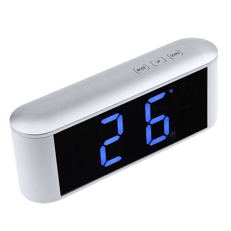 TS-S25 Digital Time Display Touch LED Mirror Clock 3 Modes Brightness Adjustable Temperature C/F Alarm Snooze Night Mode Function Night Led Light Table Desktop Alarm Clock Despertador - MRSLM