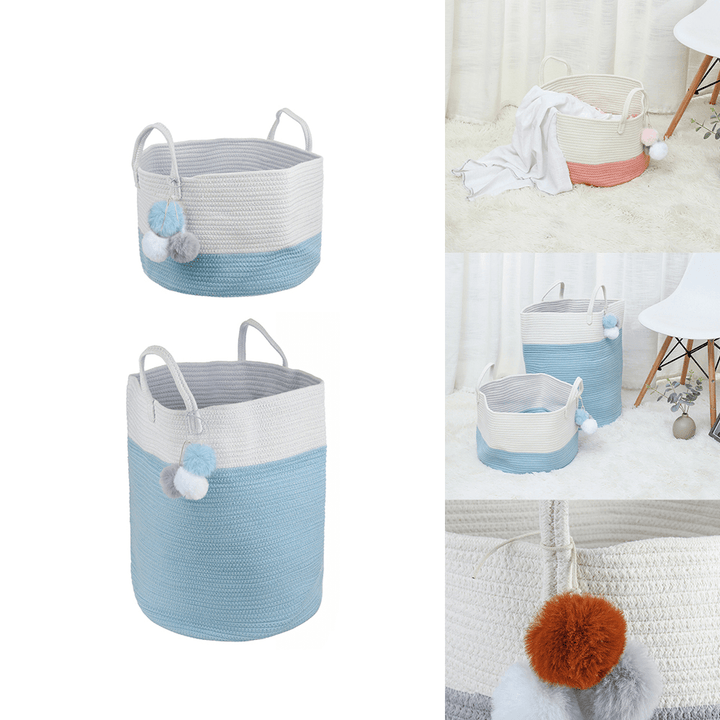 Folding Storage Basket Kids Toy Organizer Hamper Washing Dirty Clothes Storage Bin - MRSLM