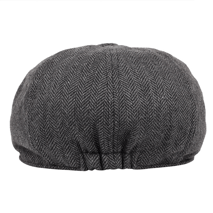 Men's and Women's Woolen Beret Casual Painter Hat European and American Octagonal Hat - MRSLM