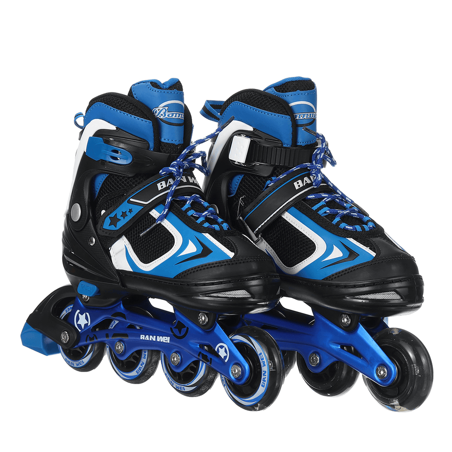 Kids Inline Skates Size Adjustable Rollerblades Teens Skate Shoes Roller Skates for Boys Girls - MRSLM