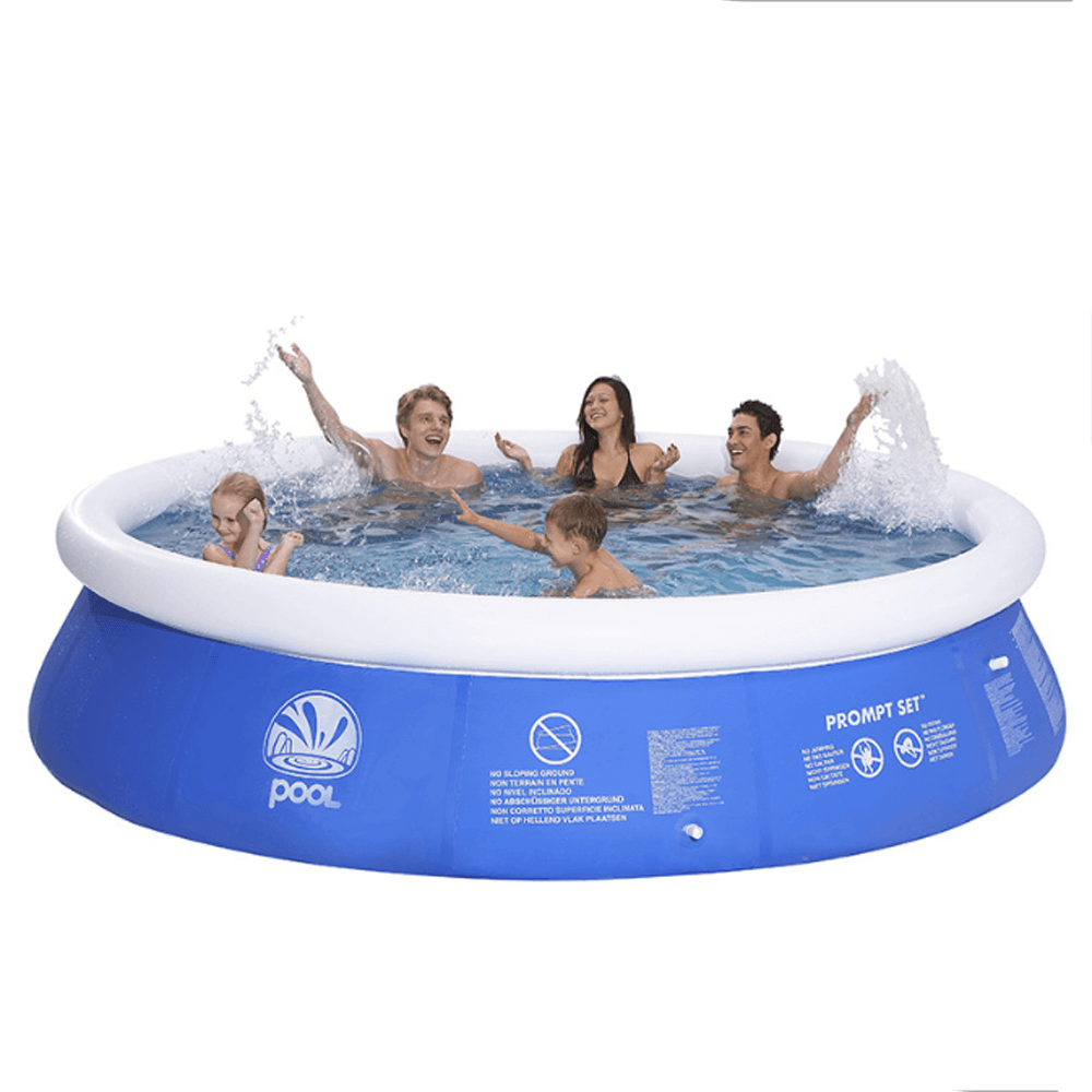 JILONG 2.4X0.63M/2.4X0.76M/3.0X0.76M/3.6X0.76M Blue above Ground Inflatable Swimming Pool Family Play Bathtub Water Pool Inflatable Pool for Garden Adults Kids - MRSLM