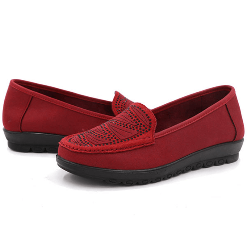 Women Casual Flat Slip on Soft Shoes in Suede - MRSLM