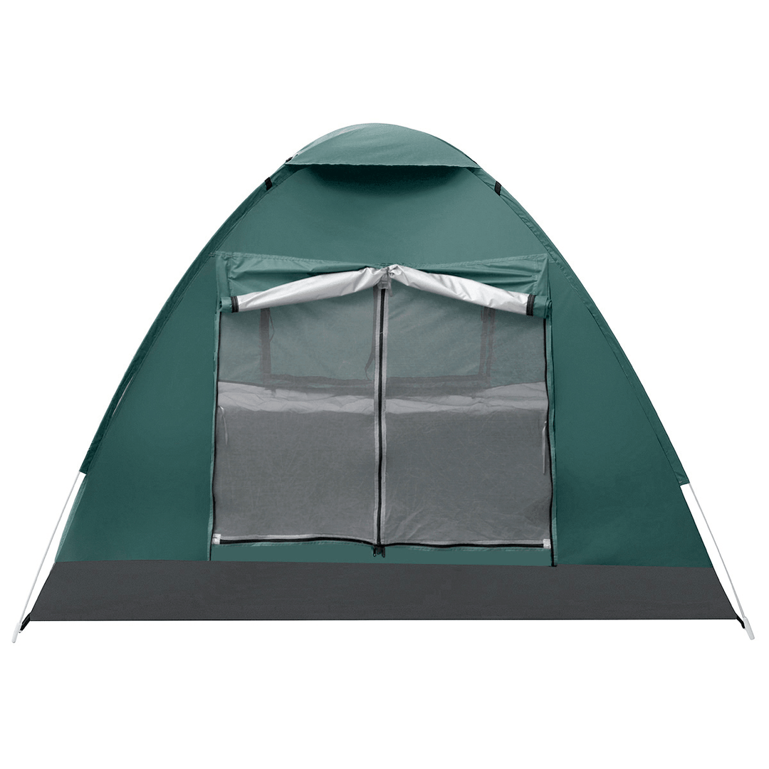 Ipree® 3-4 Person Double Layer Camping Tent with Double Door Outdoor Waterproof Awning Tent 125X200X200Cm for Fishing Camping Party - MRSLM