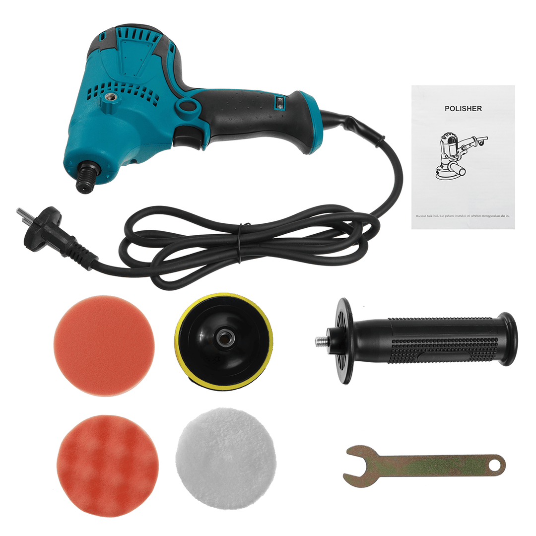 600W 5 Inch Car Polisher 6 Speed Regulated Multifunctional Electric Polishing Repair Tool - MRSLM