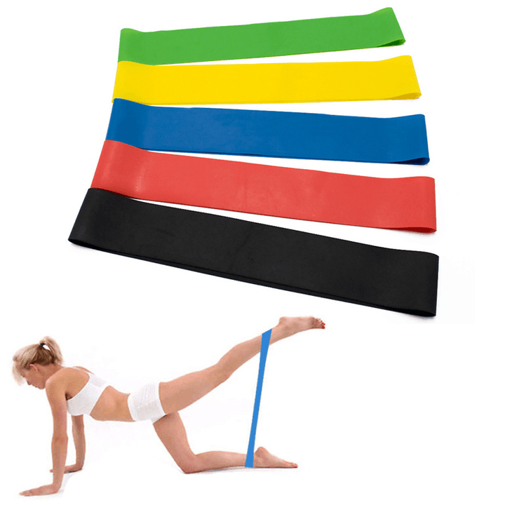 KALOAD 5 Pcs Resistance Bands Elastic Fitness Rubber Bands Sport Exercises Pull Rope with Bag - MRSLM