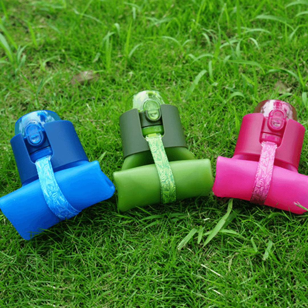 650Ml Silicone Collapsible Sports Water Bottle Folding Drink Water Fitness Riding Running Kettle - MRSLM