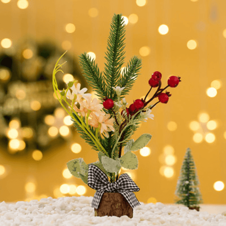 2020 Christmas Ornaments Mini Christmas Tree Ornaments Desktop Simulation Christmas Tree for Home Decor - MRSLM