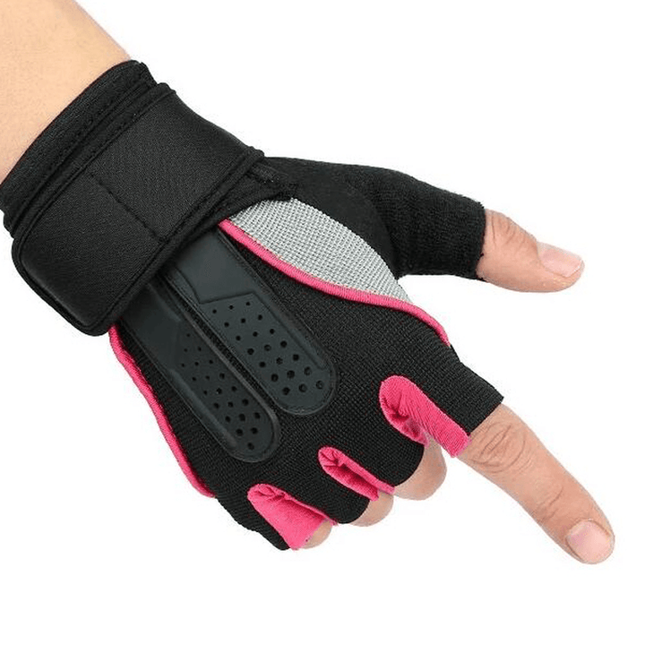 KALOAD 1 Pair Anti-Slip Half Fingers Gloves Outdoor Riding Fitness Sports Exercise Training Gym Gloves - MRSLM