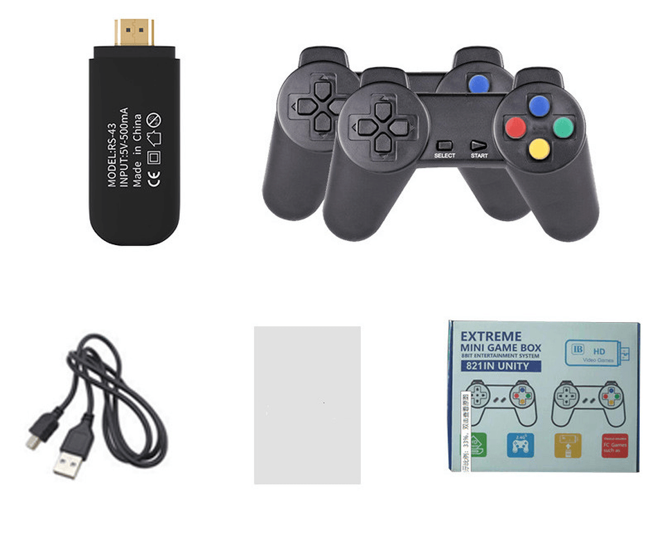 TV Game Console HD 4K Connection Double Wireless Gamepad - MRSLM