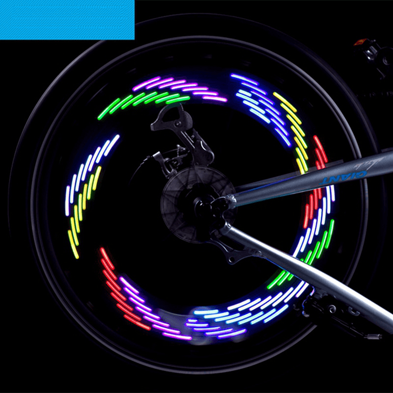 7LED Full Color Bike Silica Gel Spoke Light MTB Steel Wire Lamp - MRSLM