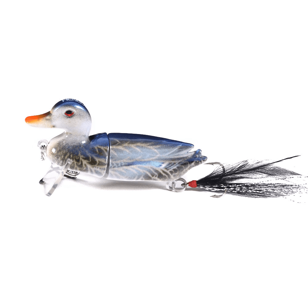 HENGJIA J102 5PSC Duck Fishing Lure Set Rotating Tail Popper Topwater Swim Crankbait Artificial Hard Bait - MRSLM