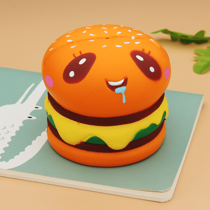 Burger Cat Squishy 8*8.5 CM Slow Rising Collection Gift Soft Fun Animal Toy - MRSLM