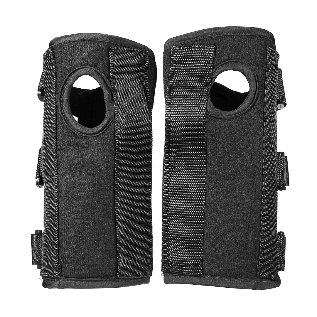 1Pair Right Left Hands Breathable Night Wrist Brace Sleep Support Carpal Tunnel Comfort Composite Fabric Wrist Splint Arthritis Sprain Gym 3 Straps Adjustable Metal Strip - MRSLM