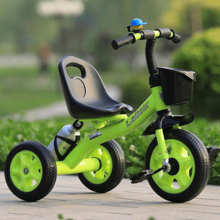 Laiteer 3 Wheel Kids Pedal Adjustable Tricycle for Aged 2-6 Children Toddler Balance Bike Balance Training with Basket＆Large Axle Wheel Gifts - MRSLM