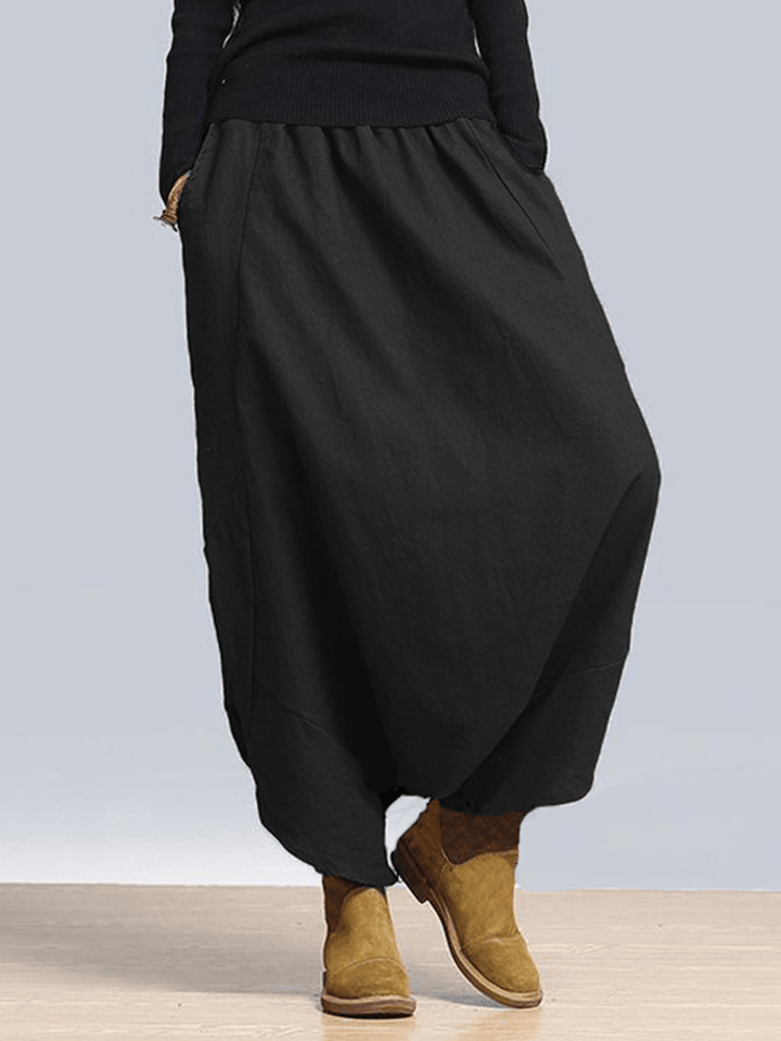 Women Elastic High Waist Street Harem Pants - MRSLM