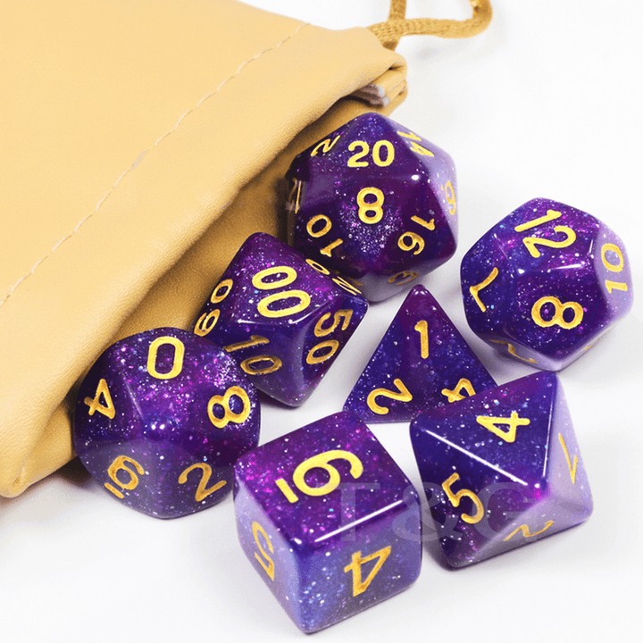 7PCS T&G Creative Universe Galaxy Polyhedral Dices Set for DND Game Desktop Games - MRSLM