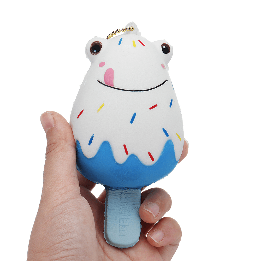 Sanqi Elan Frog Popsicle Ice-Lolly Squishy 12*6CM Licensed Slow Rising Soft Toy with Packaging - MRSLM