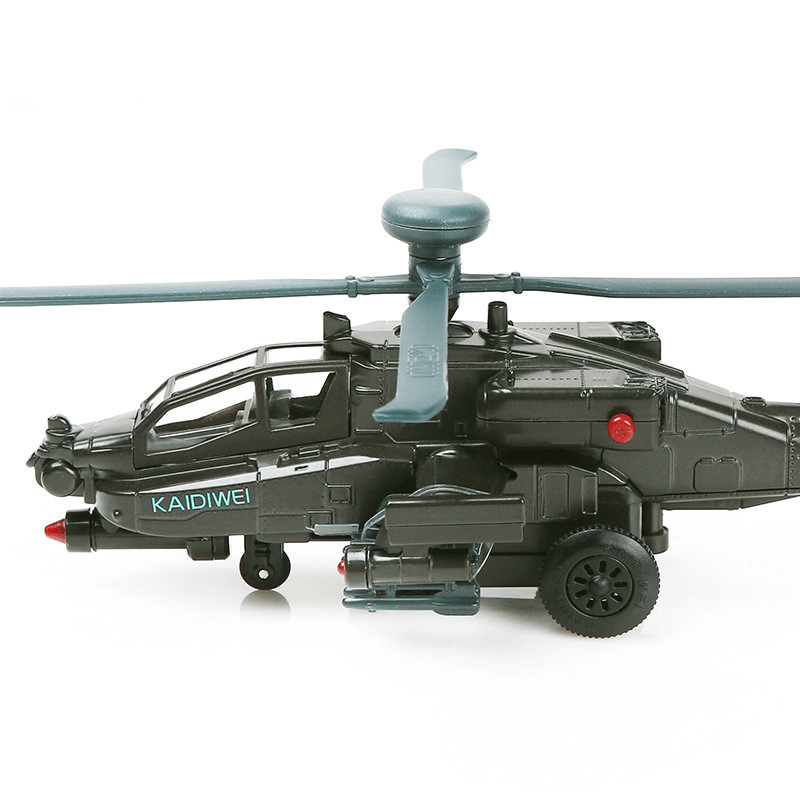 Apache Gunship Model Alloy Sound and Light Military AH-64D Aircraft - MRSLM