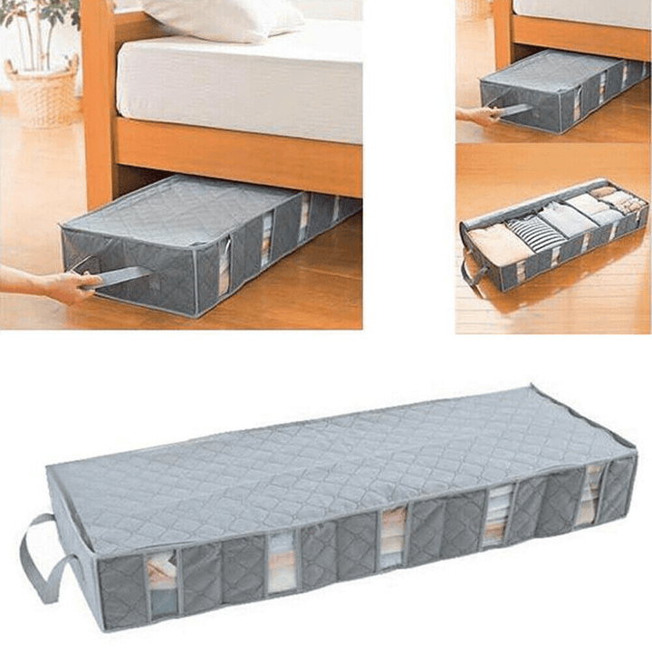 53L under Bed Storage Bag Bedding Clothes Organizer Home Underbed Space Saving - MRSLM