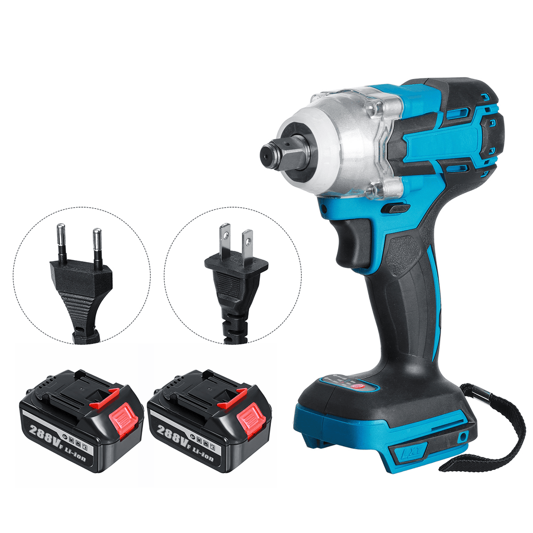 288VF 21V 350N.M Cordless Brushless Impact Wrench Drill Portable Electric Wrench W/ None/1Pc/2Pcs Battery - MRSLM