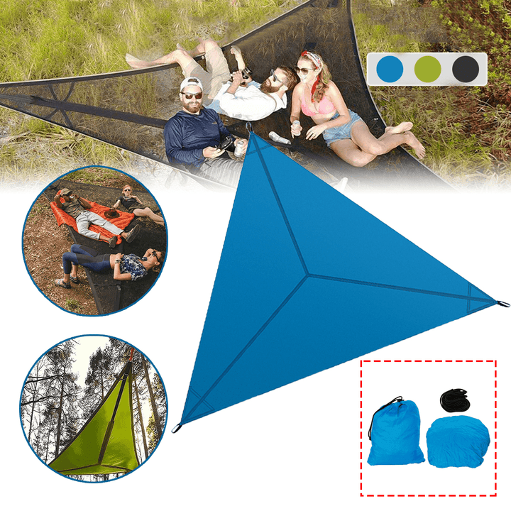 Multi-Functional Hammock 3 Point Design Portable Hammock Outdoor Camping Swings Hanging Chair - MRSLM