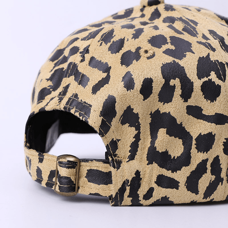 Hat Female Leopard Print Baseball Cap Sunshade Outdoor Travel Sun Protection Duck Tongue - MRSLM