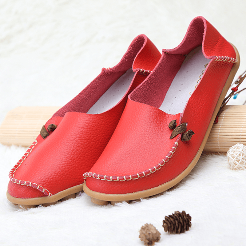 US Size 5-11 Shoes Women Flats Comfortable Casual Outdoor Breathable Slip on Flats Loafers Shoes - MRSLM