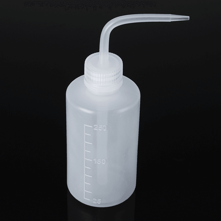 250Ml Lab Wash Bottle Liquid Water Squeeze Bottle Graduated Transparent Container Label Tattoo - MRSLM