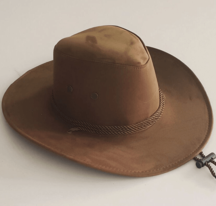 Big along the Chicken Skin Velvet Western Rope Rider Hat Cowboy Hat Stereotyped Hat - MRSLM