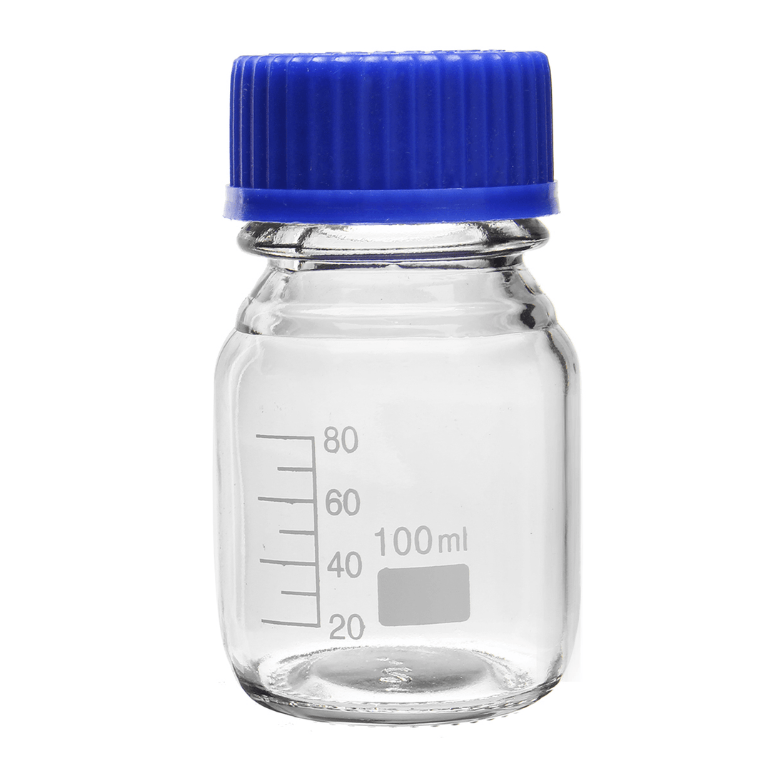 100/250/500Ml Borosilicate Glass Clear Reagent Bottle Blue Screw Cap Lab Storage Bottle - MRSLM