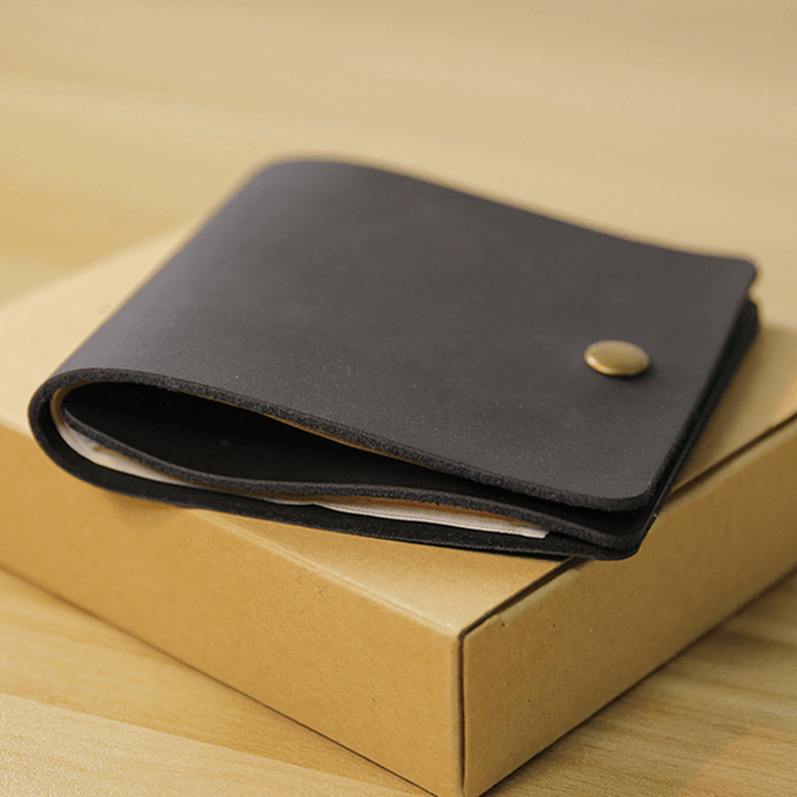 Vintage Genuine Leather Simple Mini Wallet Card Holder - MRSLM