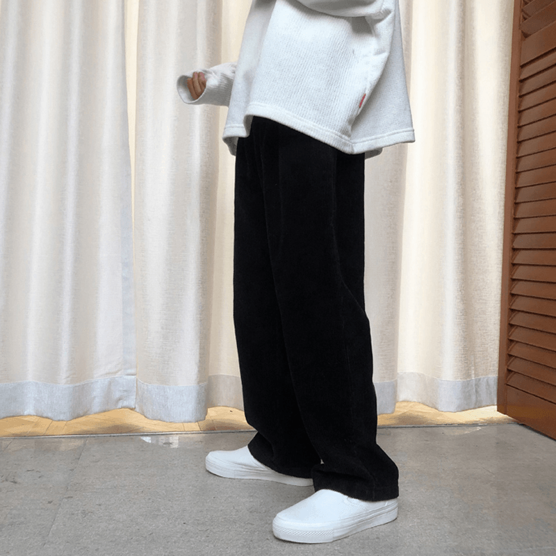 Trendy Sporty Wide-Leg Straight-Leg Pants - MRSLM