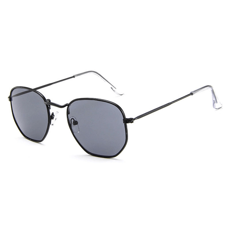 Polygonal Colorful Metal Square Sunglasses - MRSLM