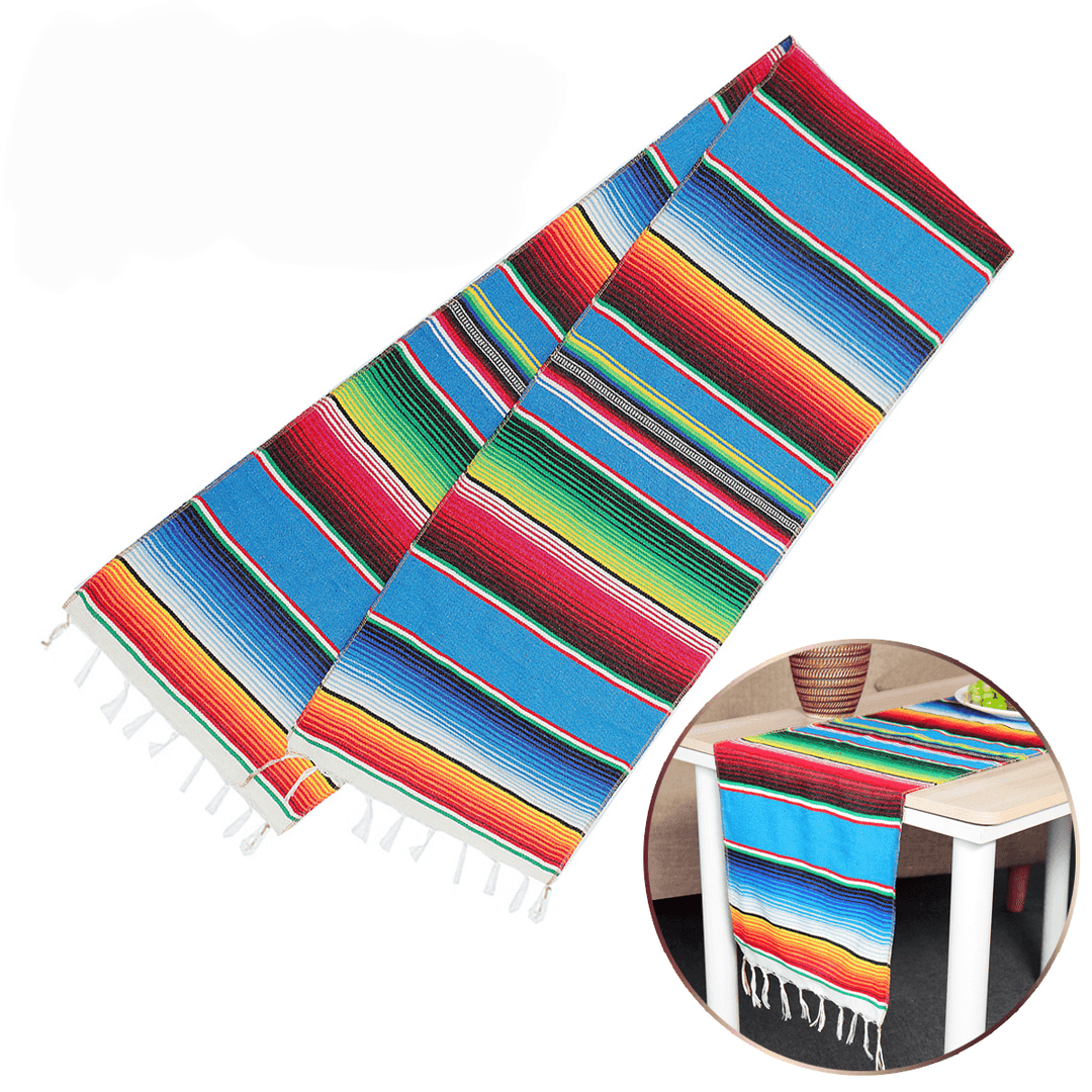 35 X 213Cm 5Pcs Mexican Blanket Table Flag Picnic Mat for Travel Outdoor Beach Towel Car Blankets - MRSLM