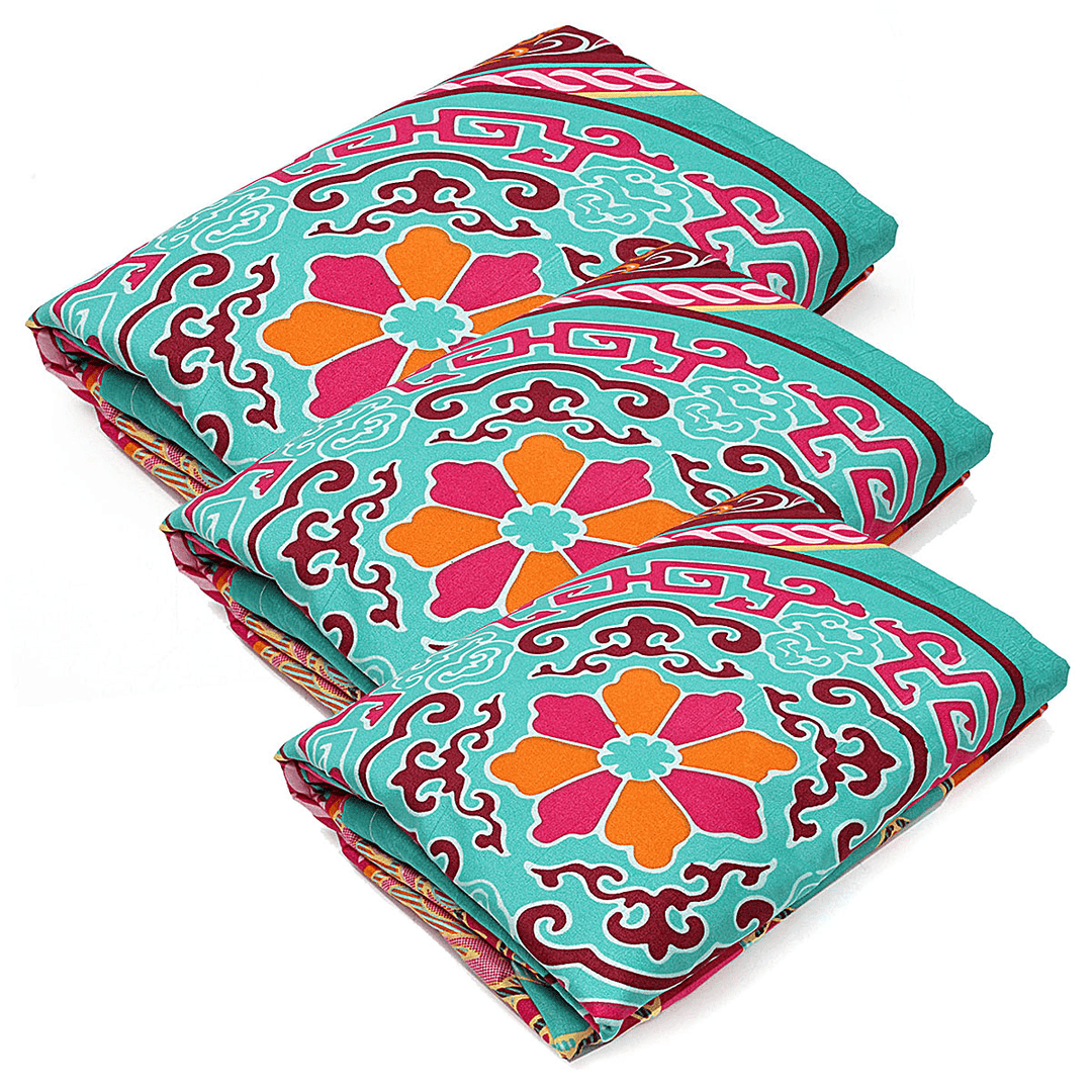 4Pcs Oriental Mandala Polyester Single Double Queen Size Bedding Pillowcases Quilt Duvet Cover Set - MRSLM