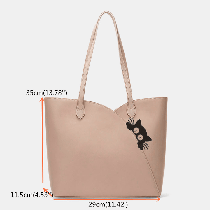 Women Cat Pattern Multifunction Shoulder Bag Handbag - MRSLM